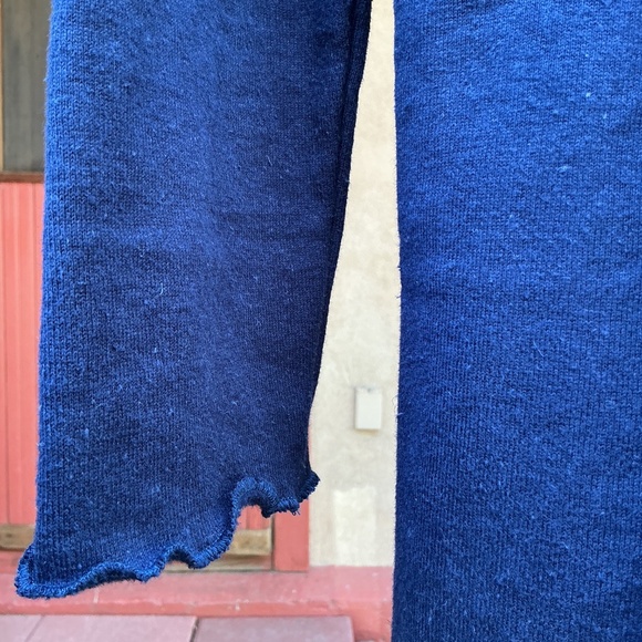 Rowan Grey Hemp Denver Passport Pocket Cowl Neck Dress Small Navy NWOT - Picture 3 of 3